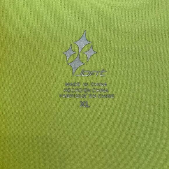 Jofit Sz XL Néon Green & Purple Golf Tennis Pickleball 1/4 Zip Long Sleeve Top - Picture 5 of 7